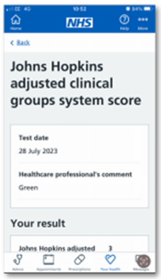 Johns Hopkins Adjusted Clinical Groups (ACG) system score